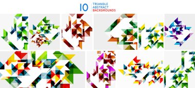 Soyut arka grup üçgenler kümesi