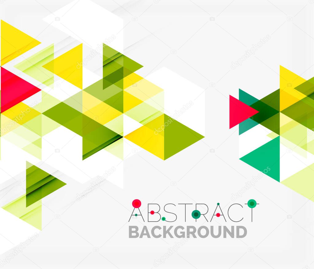 Triangle geometric background design template