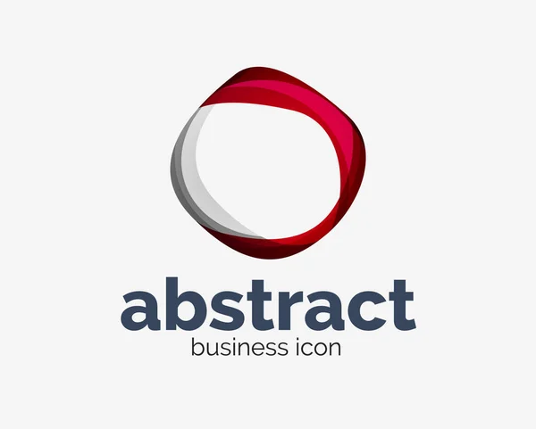 Absztrakt áramló logó, business branding line logotípus — Stock Vector