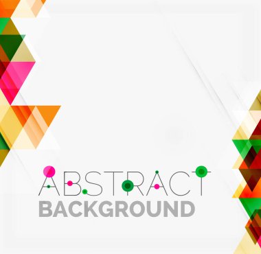 Üçgen geometrik arkaplan tasarım şablonu