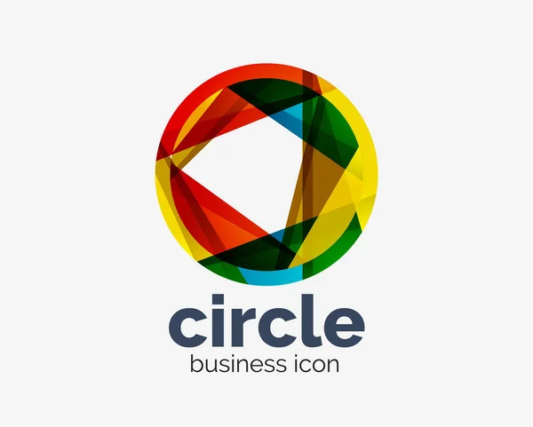 Cirkel abstrakt design logotyp, runda vektor logotyp design mall, internet ikon med twist eller spiral effekt — Stock vektor