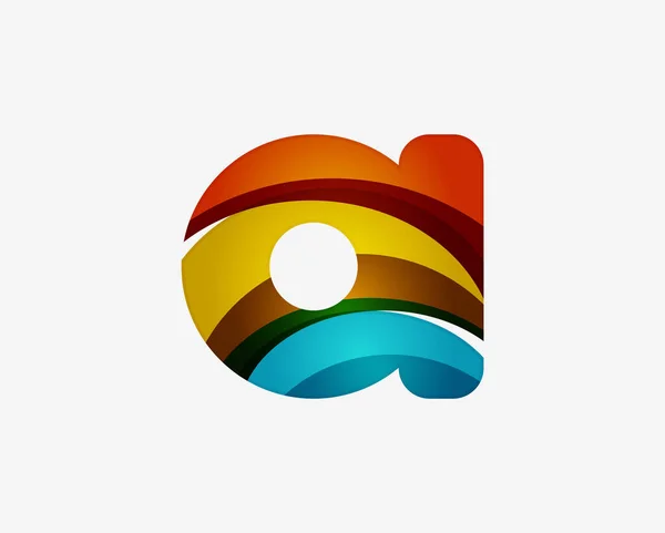 Lettre Un logo icône de l'entreprise design. Concept de fluidité minimale . — Image vectorielle