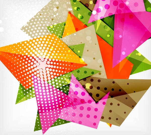 Moderne origami kaart. Moderne origami design element. Kleur geometrische patroon. Abstracte laag-poly achtergrond. Presentatie sjabloon. — Stockvector