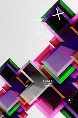 Metal ok şeklindeki arka plan. Duvar kağıdı, bayrak, arkaplan, kart, kitap illüstrasyonu, iniş sayfası için 3d efektli soyut geometrik arkaplan