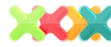 Parlak renkli plastik stil çapraz kompozisyonu, x şekli tasarımı, tekno geometrik modern soyut arkaplan. Moda soyut yerleşim şablonu