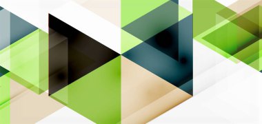 Geometrik soyut arkaplan, mozaik üçgen ve altıgen şekiller. İş veya teknoloji sunumu, İnternet posteri veya web broşürü kapağı, duvar kağıdı için modaya uygun soyut düzen şablonu