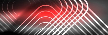 Parlak neon parlayan tekno çizgiler, kare şekilli ileri teknoloji soyut arka plan şablonu