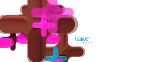 Estilo plástico multicolor brillante composición cruzada, diseño de forma de x, fondo abstracto moderno tecno geométrico. Plantilla de diseño abstracto de moda — Vector de stock