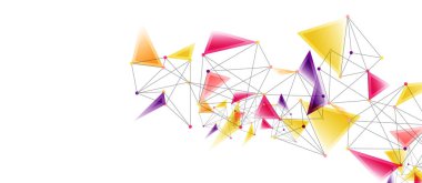 Hat noktaları bağlantıları, üçgen teknoloji tasarımı. Soyut geometrik arkaplan