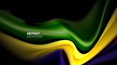 Siyah arkaplanda sıvı renk eğimleri