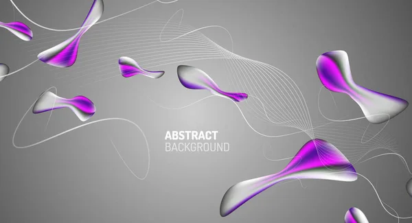 Gradients fluides, forme abstraite de bulles liquides fond — Image vectorielle