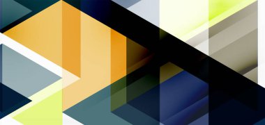 Geometrik soyut arkaplan, mozaik üçgen ve altıgen şekiller. İş veya teknoloji sunumu, İnternet posteri veya web broşürü kapağı, duvar kağıdı için modaya uygun soyut düzen şablonu