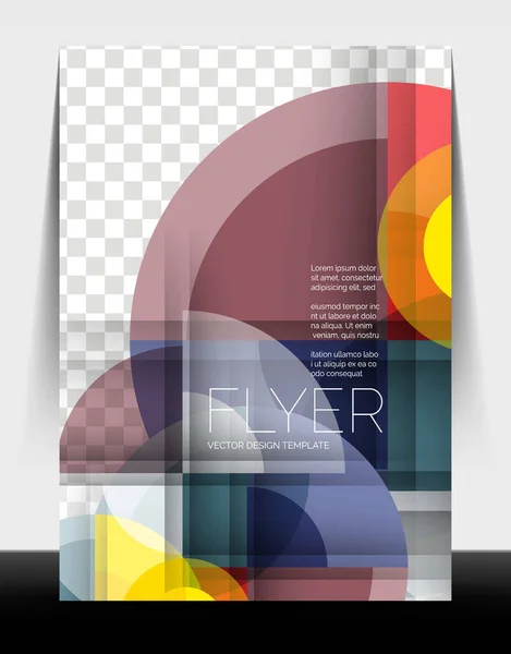 A4 flyer jaarverslag cirkel ontwerp, vector achtergrond print template — Stockvector