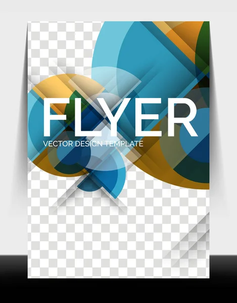 A4 flyer jaarverslag cirkel ontwerp, vector achtergrond print template — Stockvector