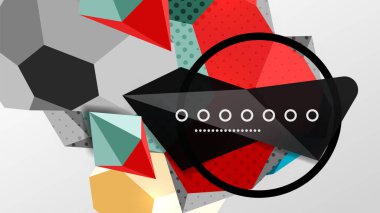Abstract background - 3d polygonal geometric shapes composition. Vector Illustration For Wallpaper, Banner, Background, Card, Book Illustration, landing page