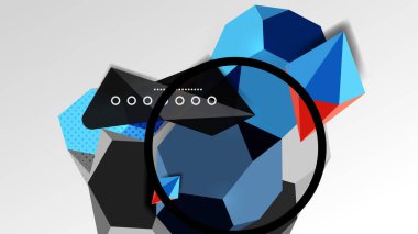 Abstract background - 3d polygonal geometric shapes composition. Vector Illustration For Wallpaper, Banner, Background, Card, Book Illustration, landing page