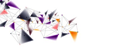 Hat noktaları bağlantıları, üçgen teknoloji tasarımı. Soyut geometrik arkaplan