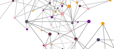 Hat noktaları bağlantıları, üçgen teknoloji tasarımı. Soyut geometrik arkaplan