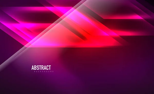 Dynamic neon shiny abstract background. Trendy abstract layout template for business or technology presentation, internet poster or web brochure cover, wallpaper — Stock Vector