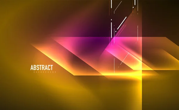 Dynamisk neon glänsande abstrakt bakgrund. Trendig abstrakt layout mall för företag eller teknik presentation, internet affisch eller webb broschyr omslag, tapeter — Stock vektor