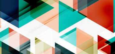 Geometrik soyut arkaplan, mozaik üçgen ve altıgen şekiller. İş veya teknoloji sunumu, İnternet posteri veya web broşürü kapağı, duvar kağıdı için modaya uygun soyut düzen şablonu