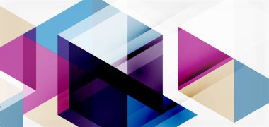 Geometrik soyut arkaplan, mozaik üçgen ve altıgen şekiller. İş veya teknoloji sunumu, İnternet posteri veya web broşürü kapağı, duvar kağıdı için modaya uygun soyut düzen şablonu