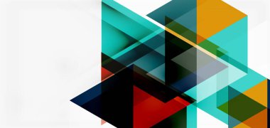 Geometrik soyut arkaplan, mozaik üçgen ve altıgen şekiller. İş veya teknoloji sunumu, İnternet posteri veya web broşürü kapağı, duvar kağıdı için modaya uygun soyut düzen şablonu