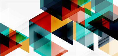 Geometrik soyut arkaplan, mozaik üçgen ve altıgen şekiller. İş veya teknoloji sunumu, İnternet posteri veya web broşürü kapağı, duvar kağıdı için modaya uygun soyut düzen şablonu