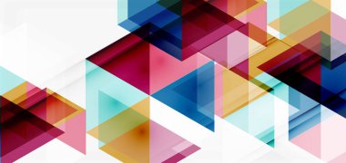 Geometrik soyut arkaplan, mozaik üçgen ve altıgen şekiller. İş veya teknoloji sunumu, İnternet posteri veya web broşürü kapağı, duvar kağıdı için modaya uygun soyut düzen şablonu