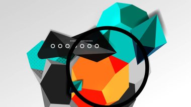 Abstract background - 3d polygonal geometric shapes composition. Vector Illustration For Wallpaper, Banner, Background, Card, Book Illustration, landing page
