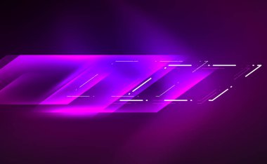 Dinamik neon parlak, soyut bir arkaplan. İş veya teknoloji sunumu, İnternet posteri veya web broşürü kapağı, duvar kağıdı için modaya uygun soyut düzen şablonu