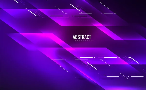 Dynamische neon glanzende abstracte achtergrond. Trendy abstracte layout template voor zakelijke of technologische presentatie, internet poster of web brochure cover, behang — Stockvector