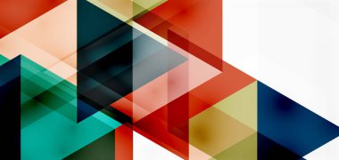 Geometrik soyut arkaplan, mozaik üçgen ve altıgen şekiller. İş veya teknoloji sunumu, İnternet posteri veya web broşürü kapağı, duvar kağıdı için modaya uygun soyut düzen şablonu