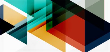 Geometrik soyut arkaplan, mozaik üçgen ve altıgen şekiller. İş veya teknoloji sunumu, İnternet posteri veya web broşürü kapağı, duvar kağıdı için modaya uygun soyut düzen şablonu