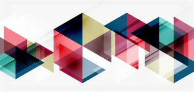 Geometrik soyut arkaplan, mozaik üçgen ve altıgen şekiller. İş veya teknoloji sunumu, İnternet posteri veya web broşürü kapağı, duvar kağıdı için modaya uygun soyut düzen şablonu
