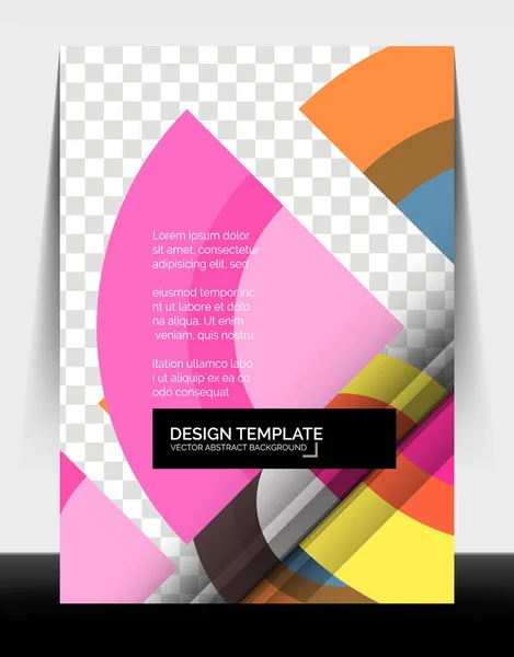 Circle design a4 flyer print template, annual report design — 스톡 벡터
