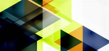 Geometrik soyut arkaplan, mozaik üçgen ve altıgen şekiller. İş veya teknoloji sunumu, İnternet posteri veya web broşürü kapağı, duvar kağıdı için modaya uygun soyut düzen şablonu