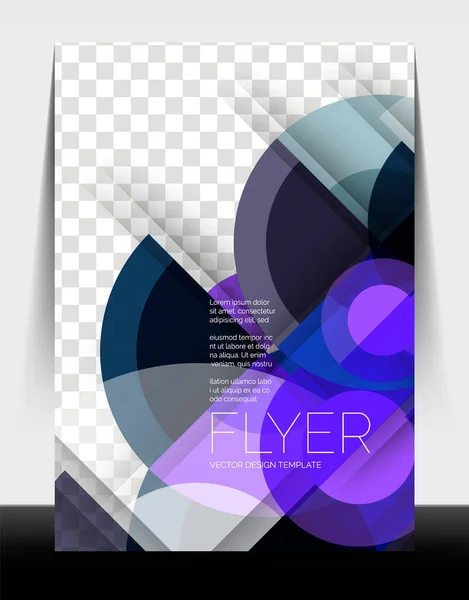 A4 Flyer Jahresbericht Kreis Design, Vektor Hintergrund Druckvorlage — Stockvektor