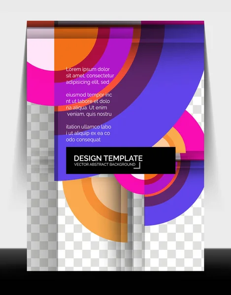 Cirkel ontwerp a4 flyer print template, jaarverslag ontwerp — Stockvector