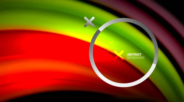 Vortice, linee di colore sfocate curve, onde gradienti olografiche in stile liquido arcobaleno per carta da parati, banner, sfondo, scheda, illustrazione del libro, pagina di destinazione — Vettoriale Stock