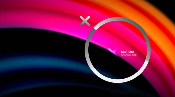 Remolino, líneas de color borrosas de la curva, ondas de gradiente de estilo líquido del arco iris holográfico para papel pintado, bandera, fondo, tarjeta, ilustración del libro, landing page — Vector de stock