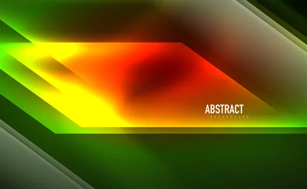 Dynamisk neon glänsande abstrakt bakgrund. Trendig abstrakt layout mall för företag eller teknik presentation, internet affisch eller webb broschyr omslag, tapeter — Stock vektor
