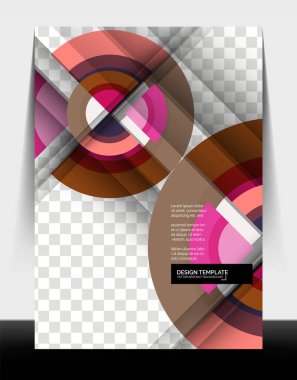 Çember tasarımı a4 el ilanı baskı şablonu, yıllık rapor tasarımı