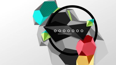 Abstract background - 3d polygonal geometric shapes composition. Vector Illustration For Wallpaper, Banner, Background, Card, Book Illustration, landing page