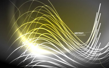 Soyut arkaplan - Duvar kağıdı, Banner, Arkaplan, Kart, Kitap İllüstrasyonu, İniş sayfası için neon çizgi tasarımı