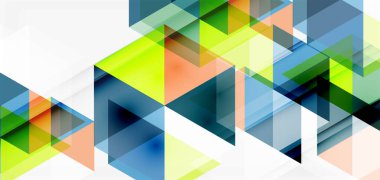 Geometrik soyut arkaplan, mozaik üçgen ve altıgen şekiller. İş veya teknoloji sunumu, İnternet posteri veya web broşürü kapağı, duvar kağıdı için modaya uygun soyut düzen şablonu