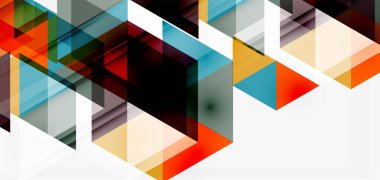 Geometrik soyut arkaplan, mozaik üçgen ve altıgen şekiller. İş veya teknoloji sunumu, İnternet posteri veya web broşürü kapağı, duvar kağıdı için modaya uygun soyut düzen şablonu