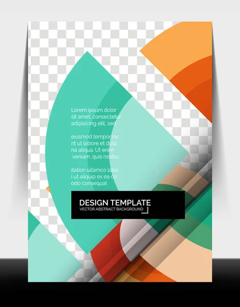 Cirkel ontwerp a4 flyer print template, jaarverslag ontwerp — Stockvector