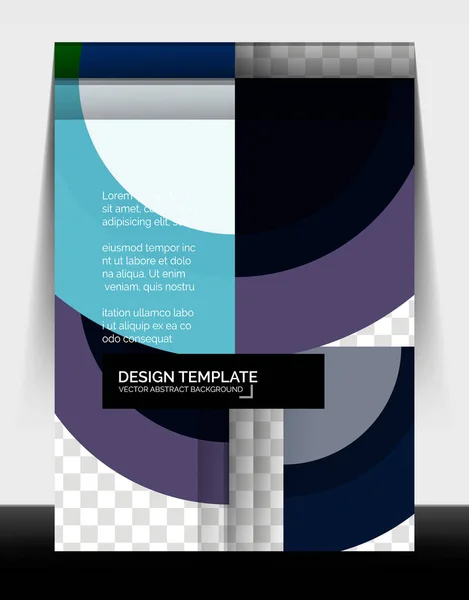 Plantilla de impresión de folleto de diseño de círculo a4, diseño de informe anual — Vector de stock