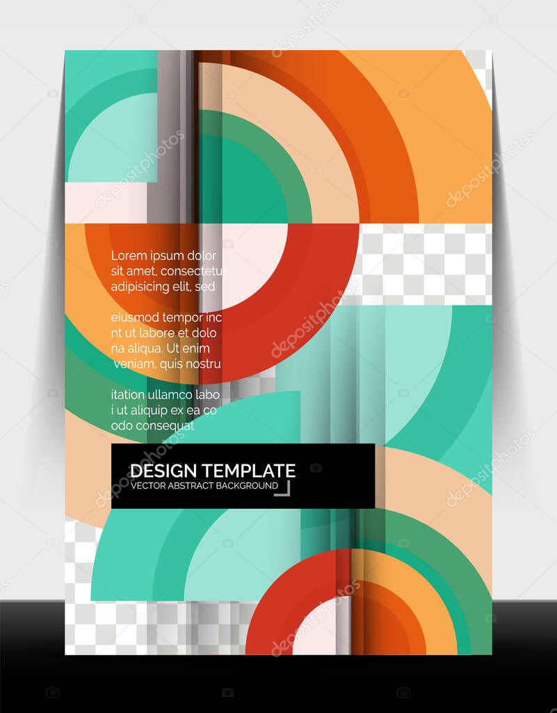 Circle Design Flyer Print Template Annual Report Design Premium Vector In Adobe Illustrator Ai Ai Format Encapsulated Postscript Eps Eps Format